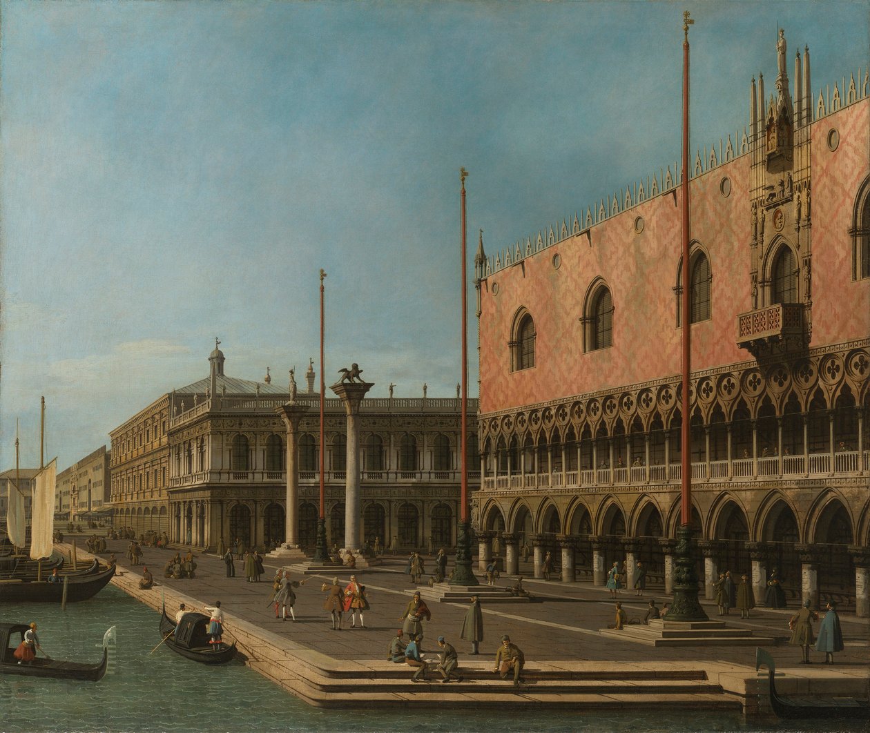Canaletto - Capriccio Vista del Molo y del Palacio Ducal 1744 de Canaletto