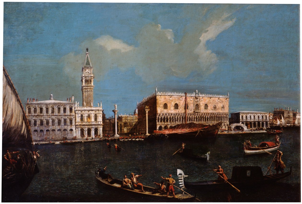 Gran Canal, Piazzetta y Palacio Ducal en Venecia de Canaletto,