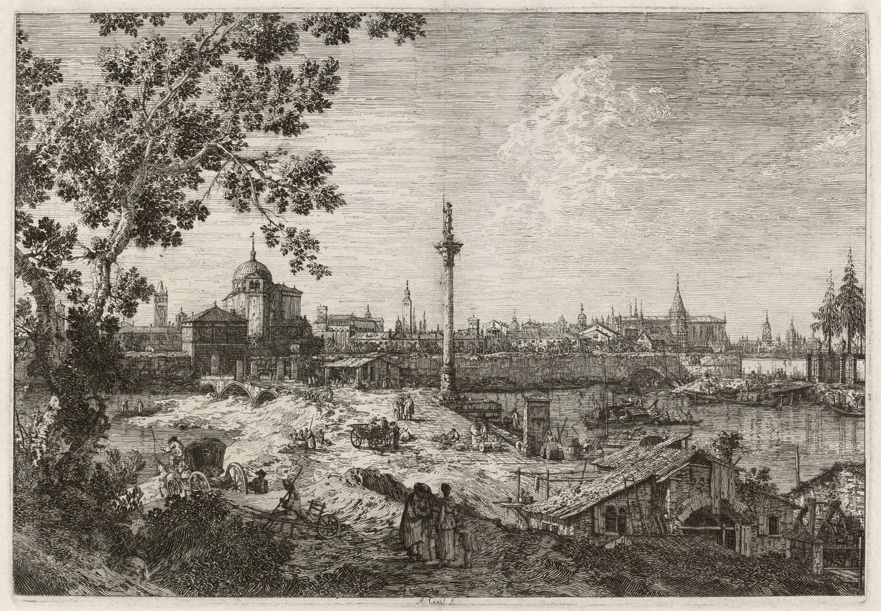 Vista imaginaria de Padua de Canaletto