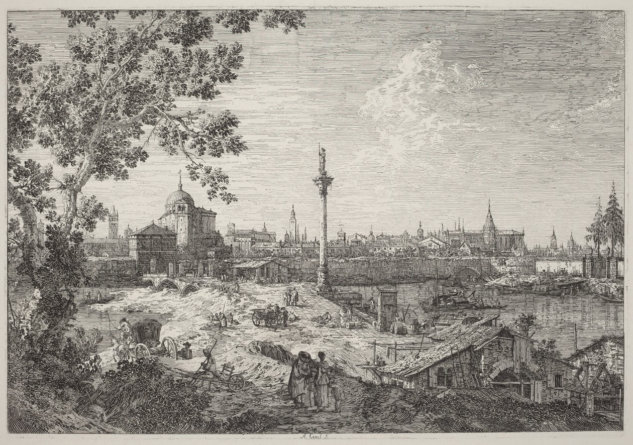 Vista imaginaria de Padua de Canaletto