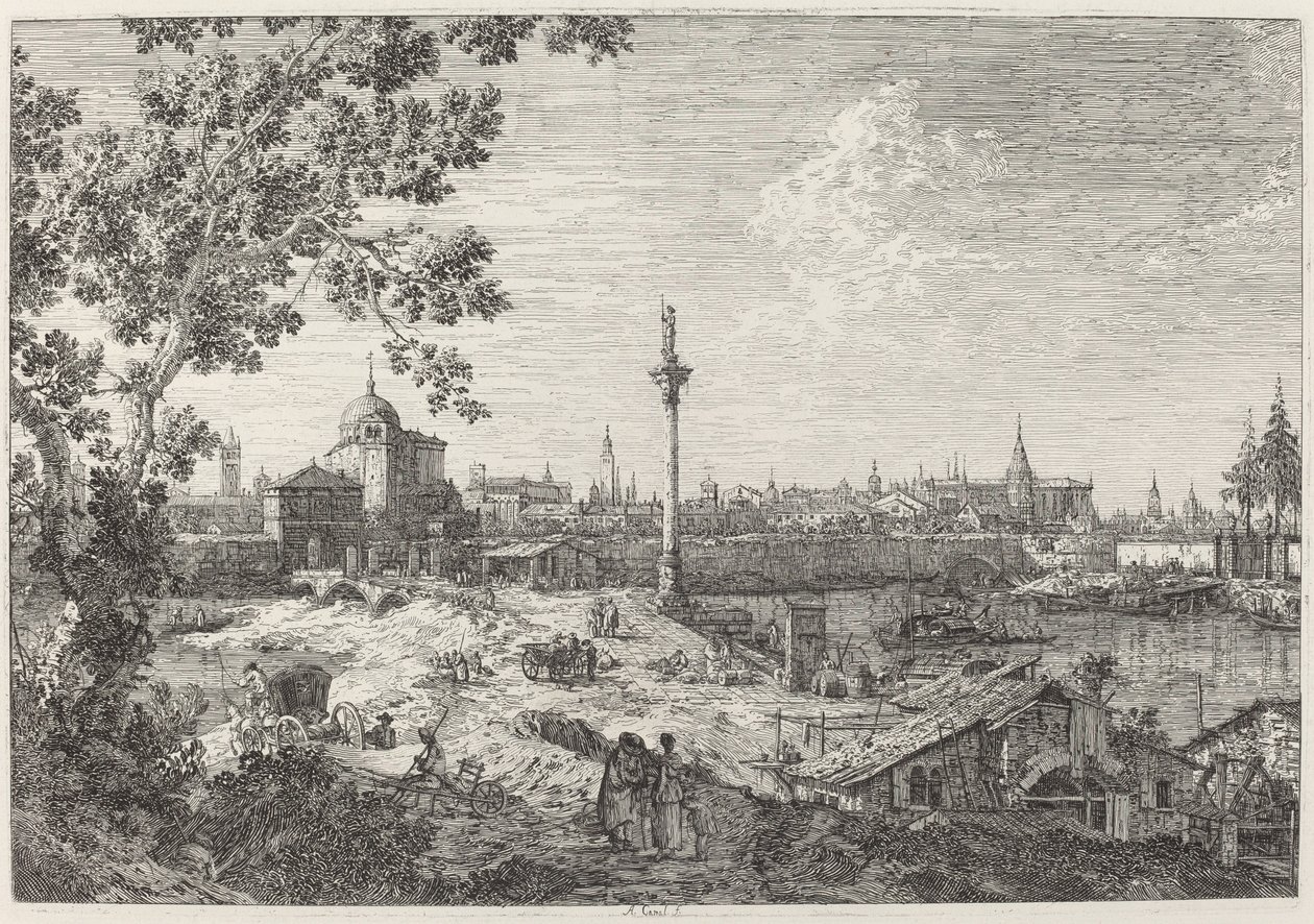 Vista Imaginaria de Padua, c. 1735-1746 de Canaletto
