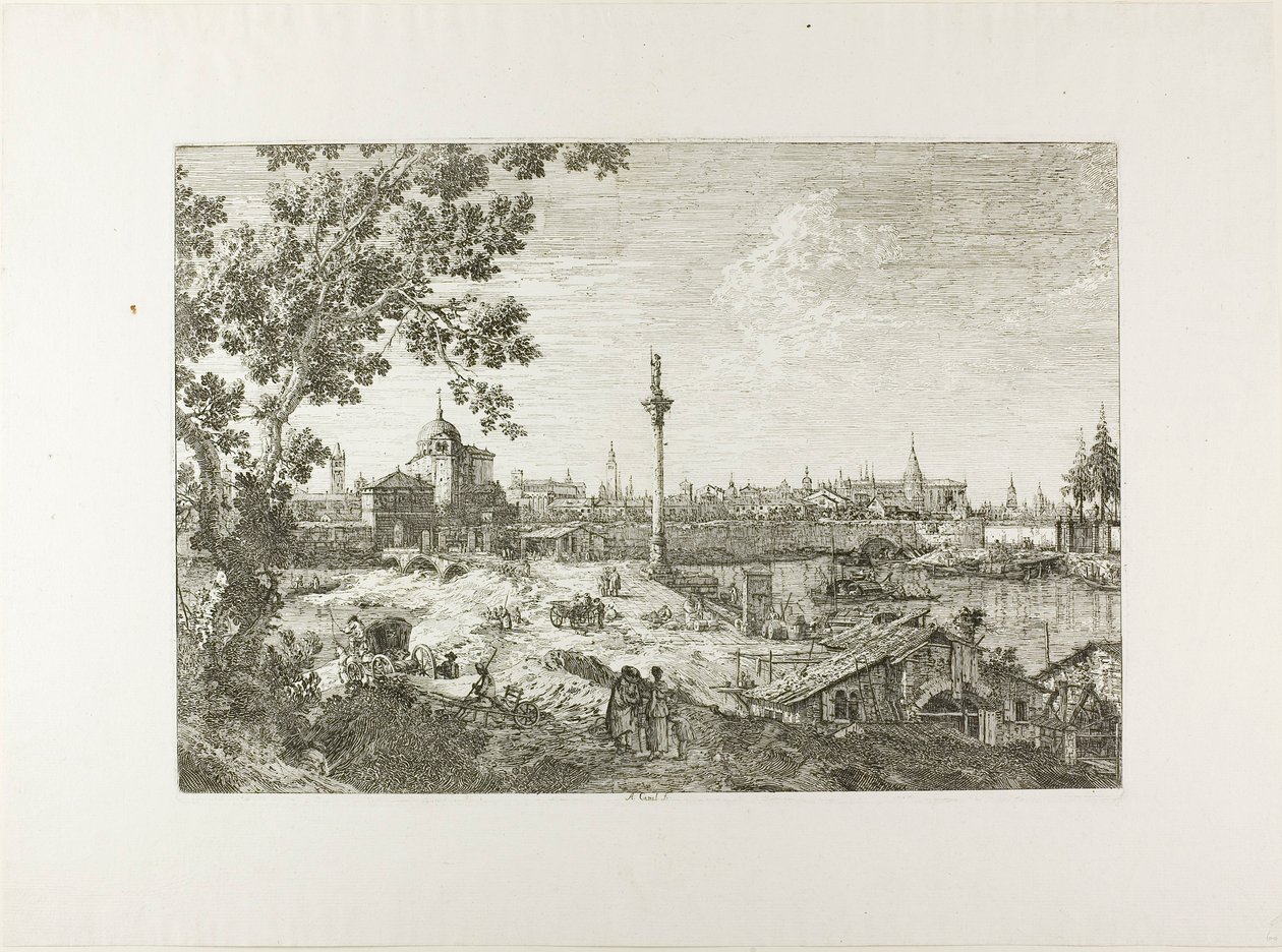 Vista imaginaria de Padua, desde Vedute de Canaletto