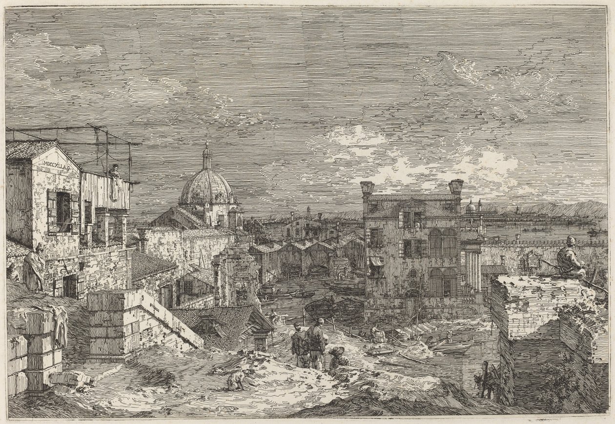 Vista imaginaria de Venecia, 1741 de Canaletto