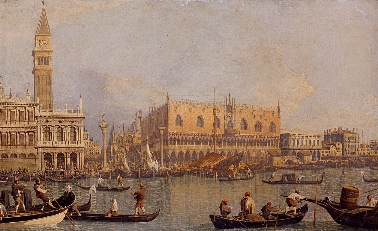 Italiano: Veduta del Palazzo Ducale di Venezia Vista del Palacio Ducal de Venecia de Canaletto