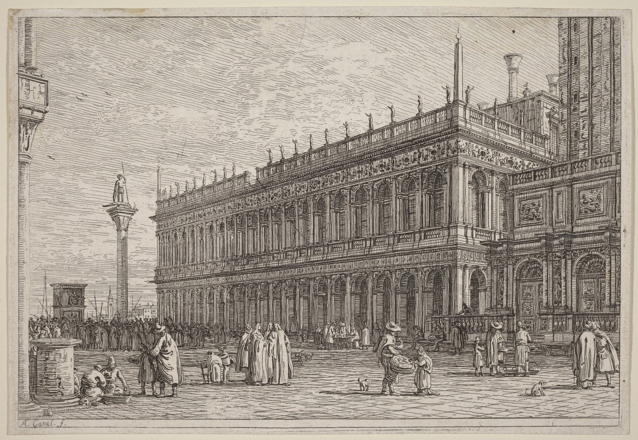 La librería. V. de Canaletto