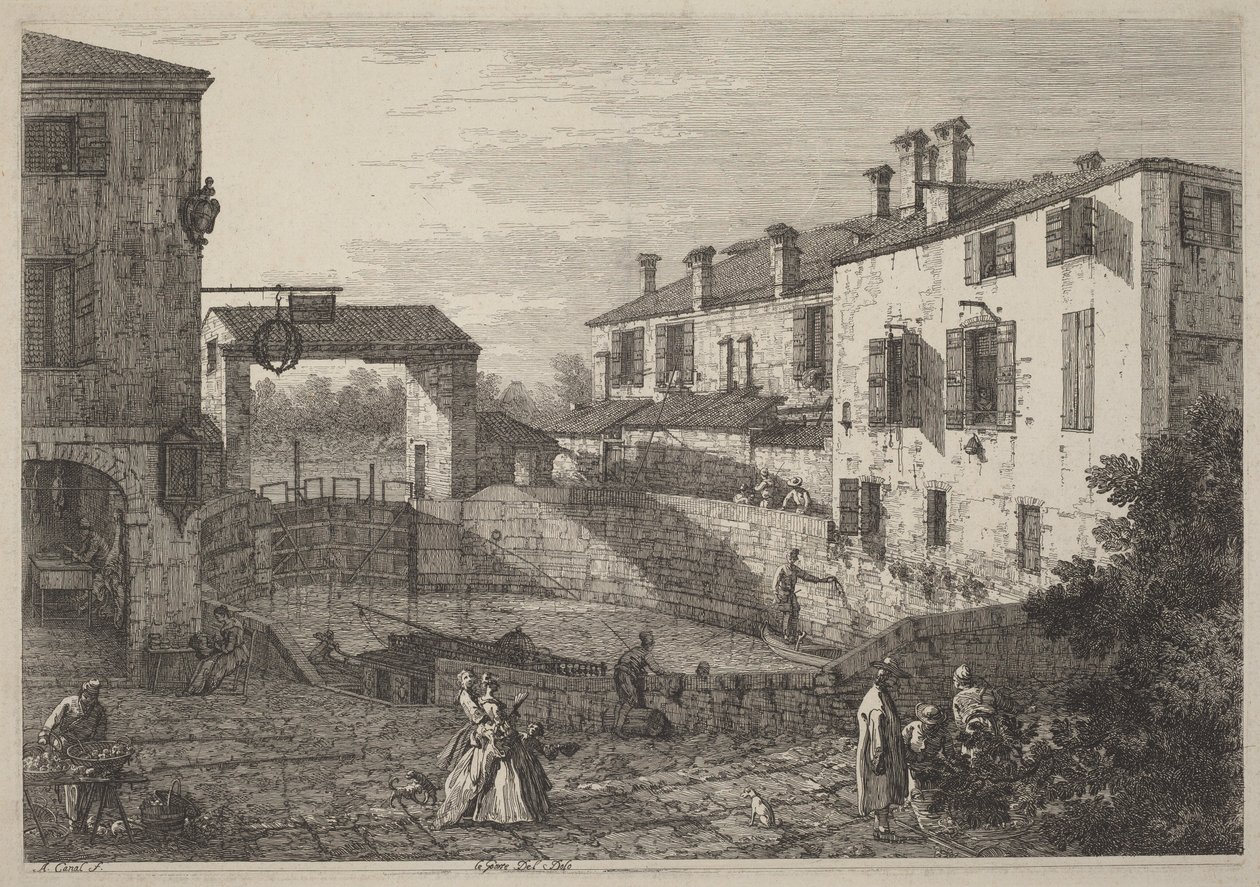 Las Puertas de Dolo de Canaletto
