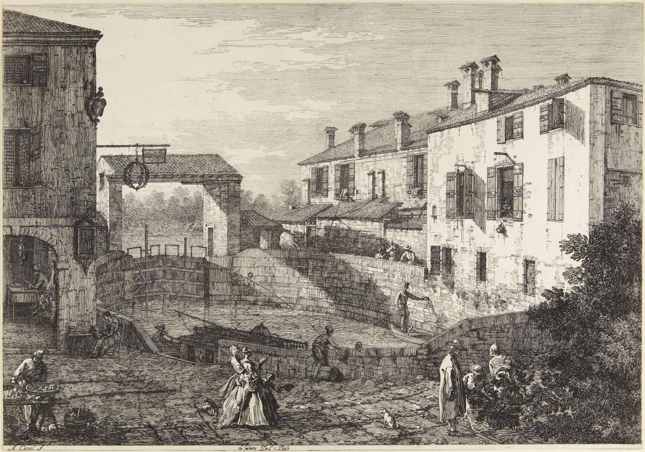 Las Puertas de Dolo de Canaletto
