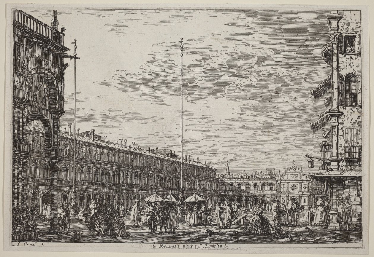 Las Procuratie Nuevas y San Ziminiano V. de Canaletto