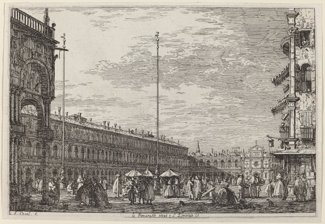 Le Procuratie niove e S. Ziminian V., c. 1735-1746 de Canaletto