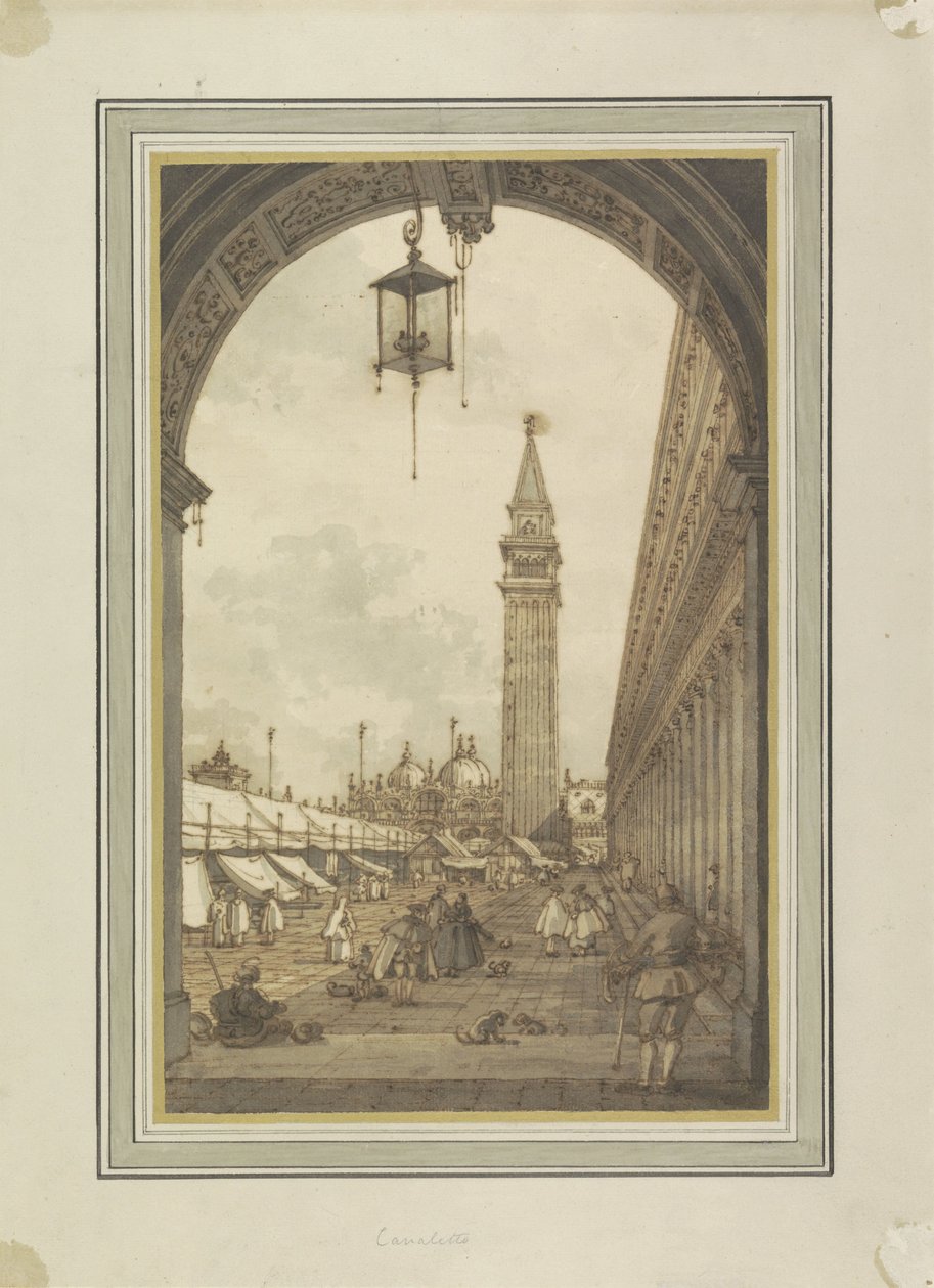 Plaza de San Marcos, Venecia, vista desde el suroeste
Piazza San Marco con Campanile y San Marco en Venecia de Canaletto