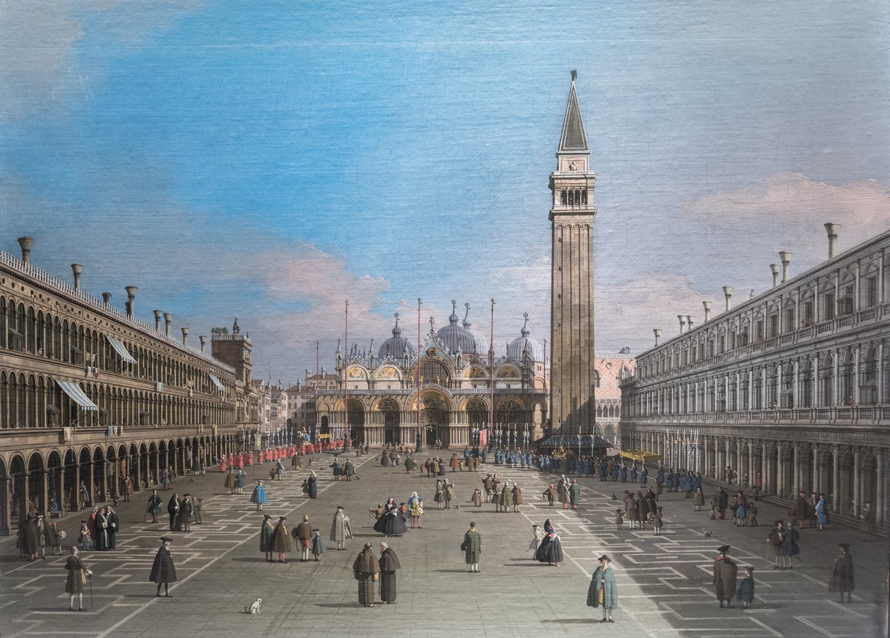 Plaza de San Marcos con la Basílica, Venecia de Canaletto