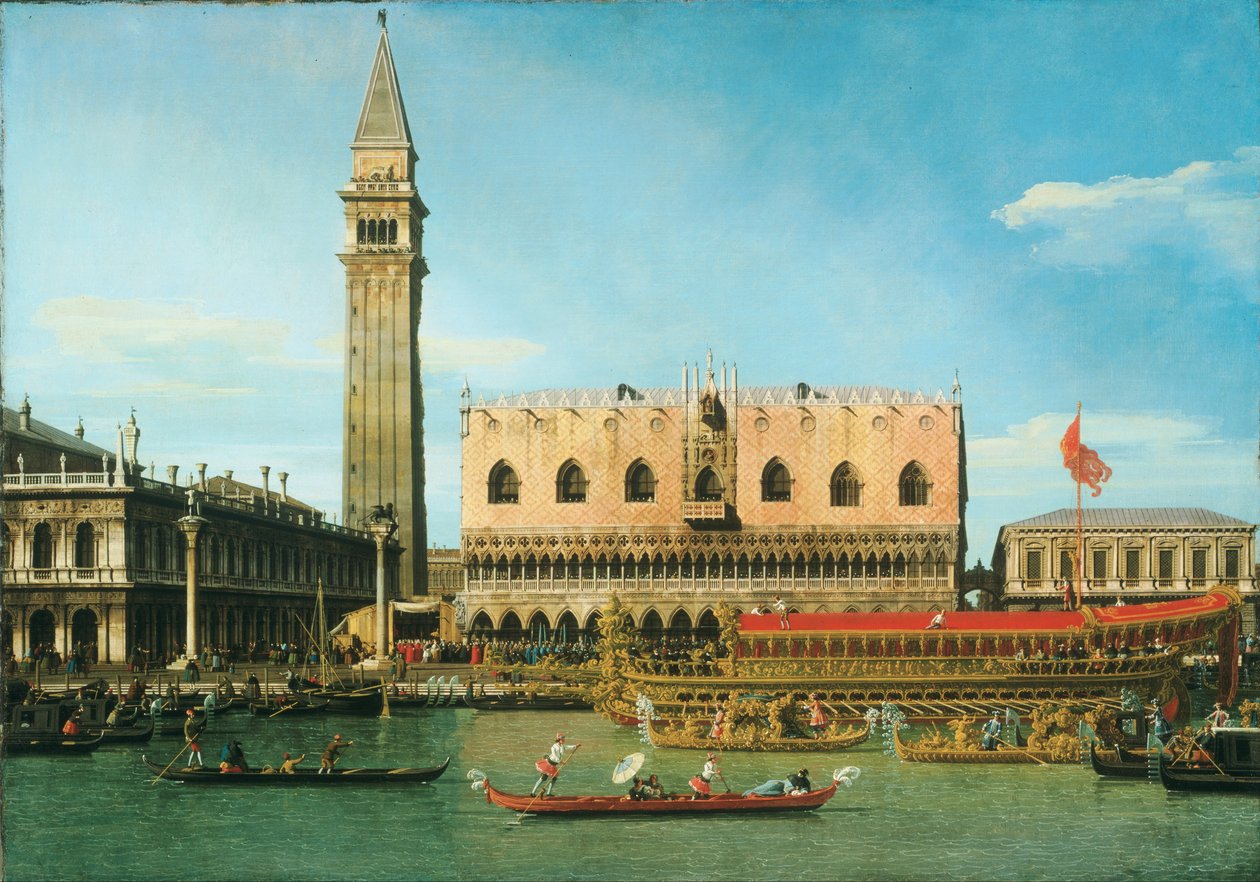 El Bucintoro en el Molo el día de la Ascensión de Canaletto