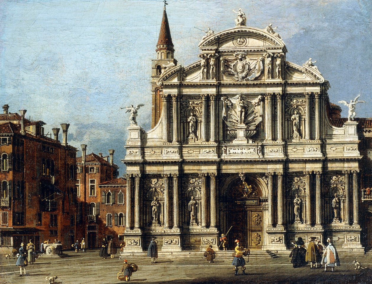 La iglesia y el campo de Santa María Zobenigo, Venecia de Giovanni Antonio Canal