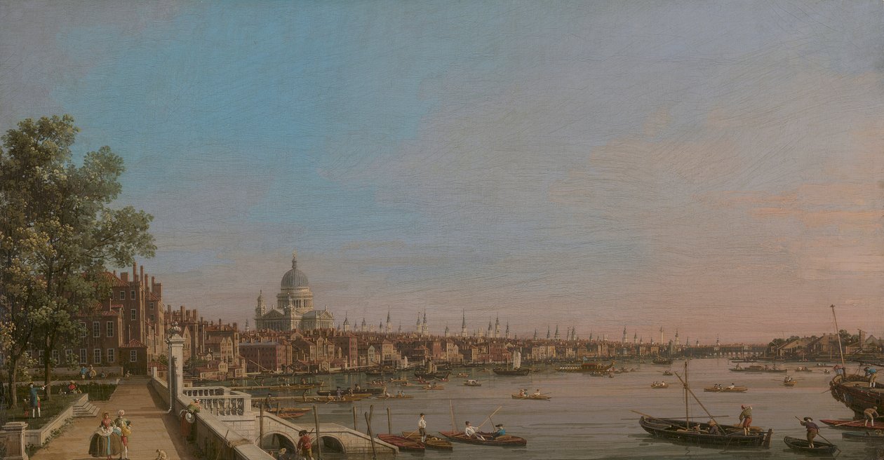 La ciudad desde cerca de la terraza de Somerset House de Canaletto