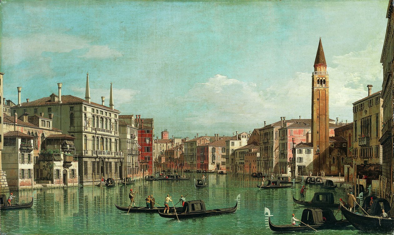 El Gran Canal, Venecia, mirando al sureste, con el Campo della Carità a la derecha, 1730s de Giovanni Antonio Canal