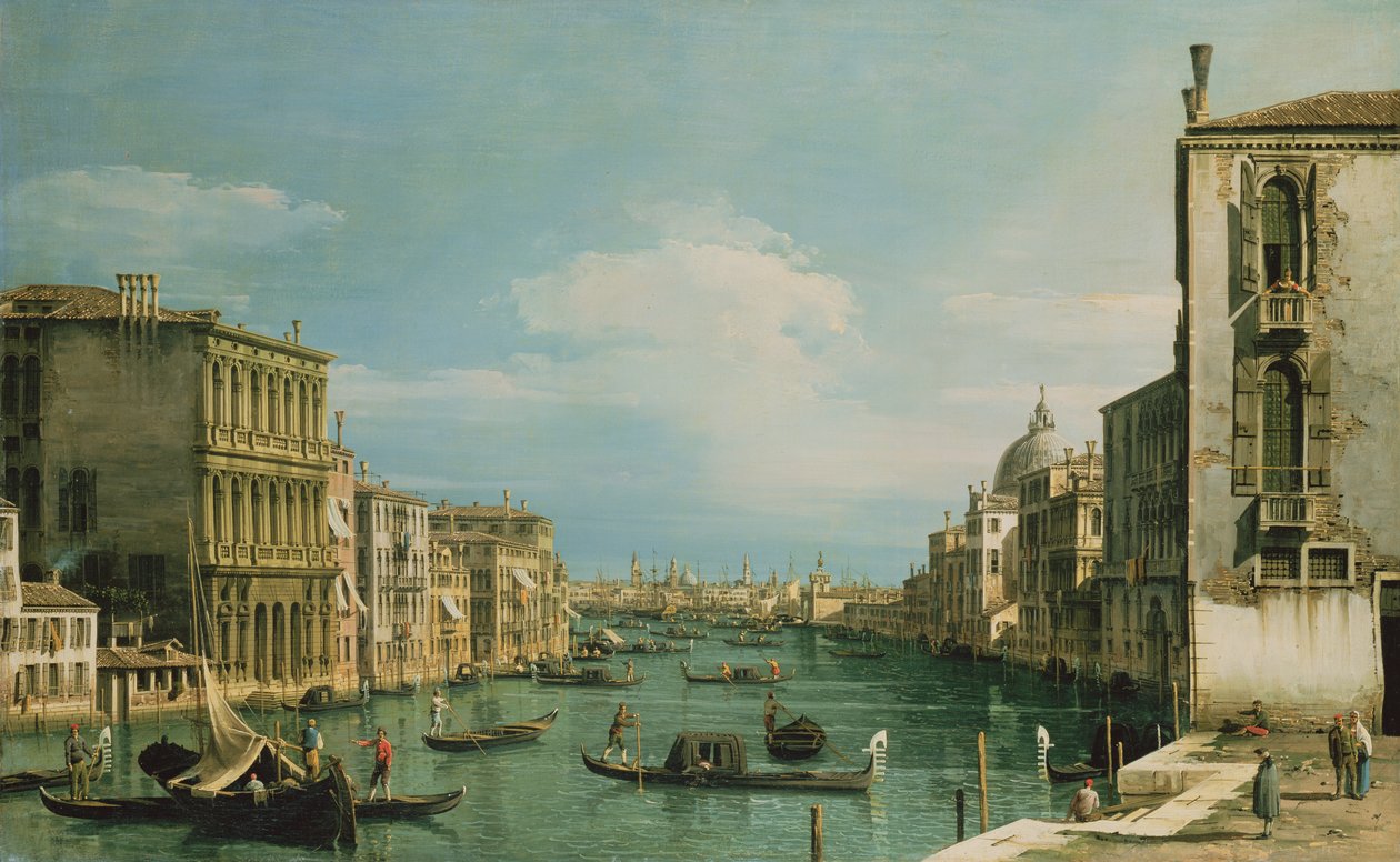 El Gran Canal de Venecia mirando al este desde el Campo di San Vio de Giovanni Antonio Canal
