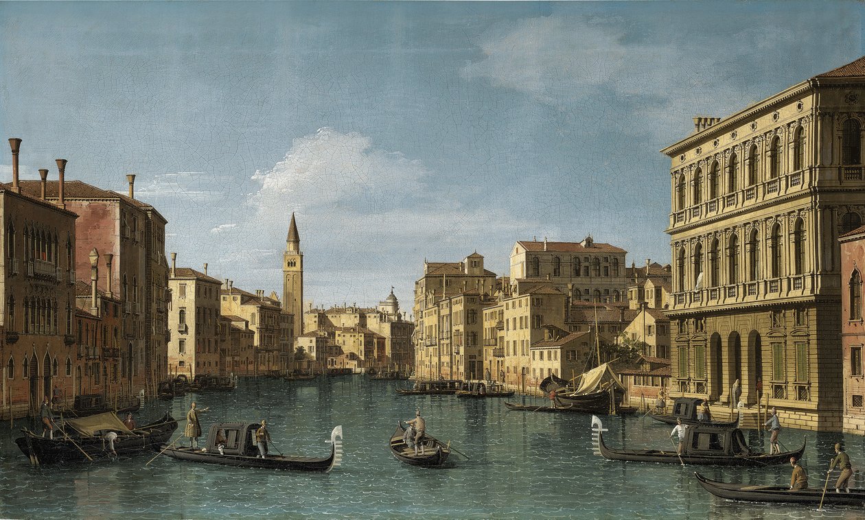 El Gran Canal de Venecia, mirando hacia el noroeste desde la Ca