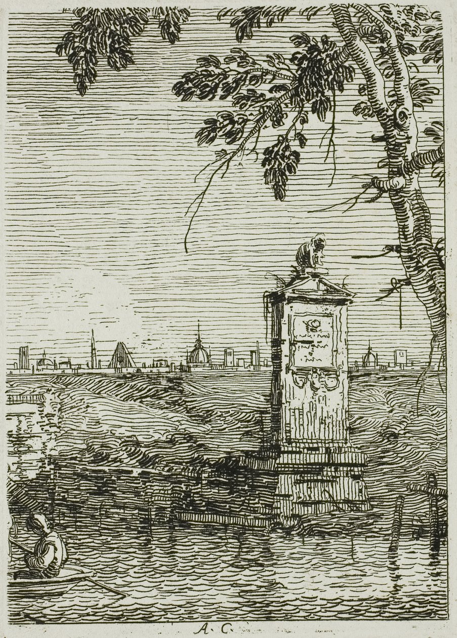 El pequeño monumento, de Vedute de Canaletto