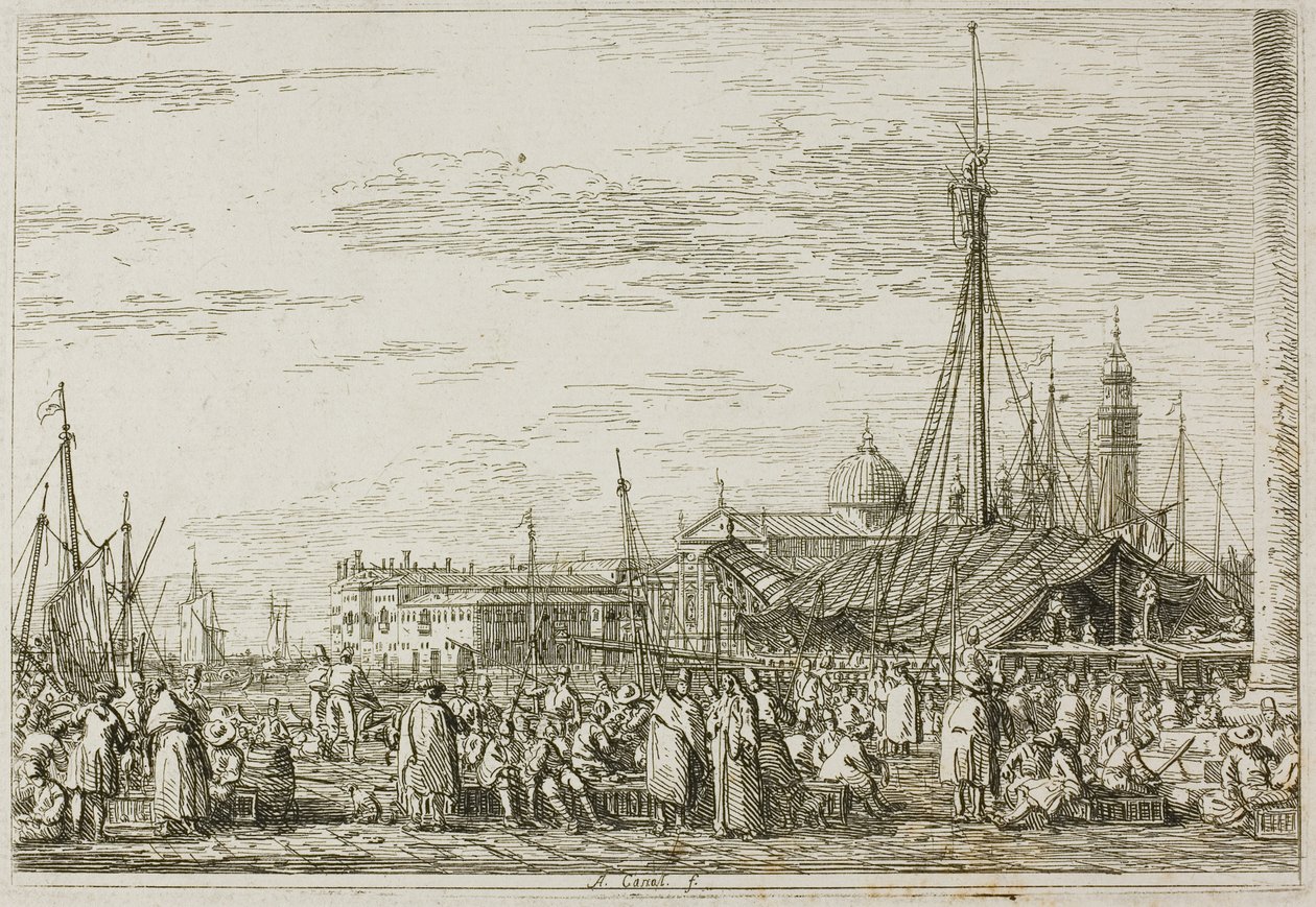 El Mercado en el Molo, de Vedute de Canaletto