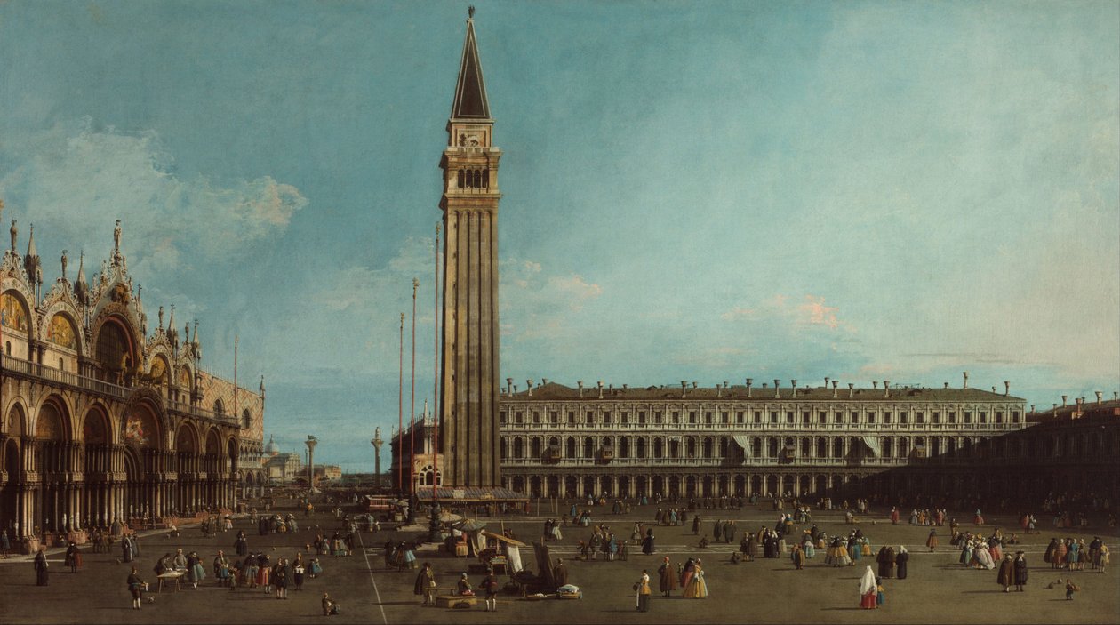 La Piazza San Marco, Venecia, 1742-1745 de Giovanni Antonio Canal