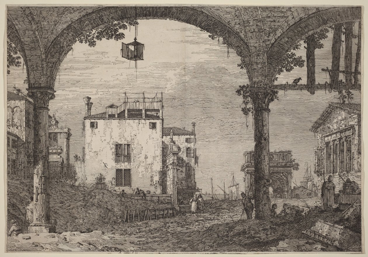 El pórtico con la linterna de Canaletto