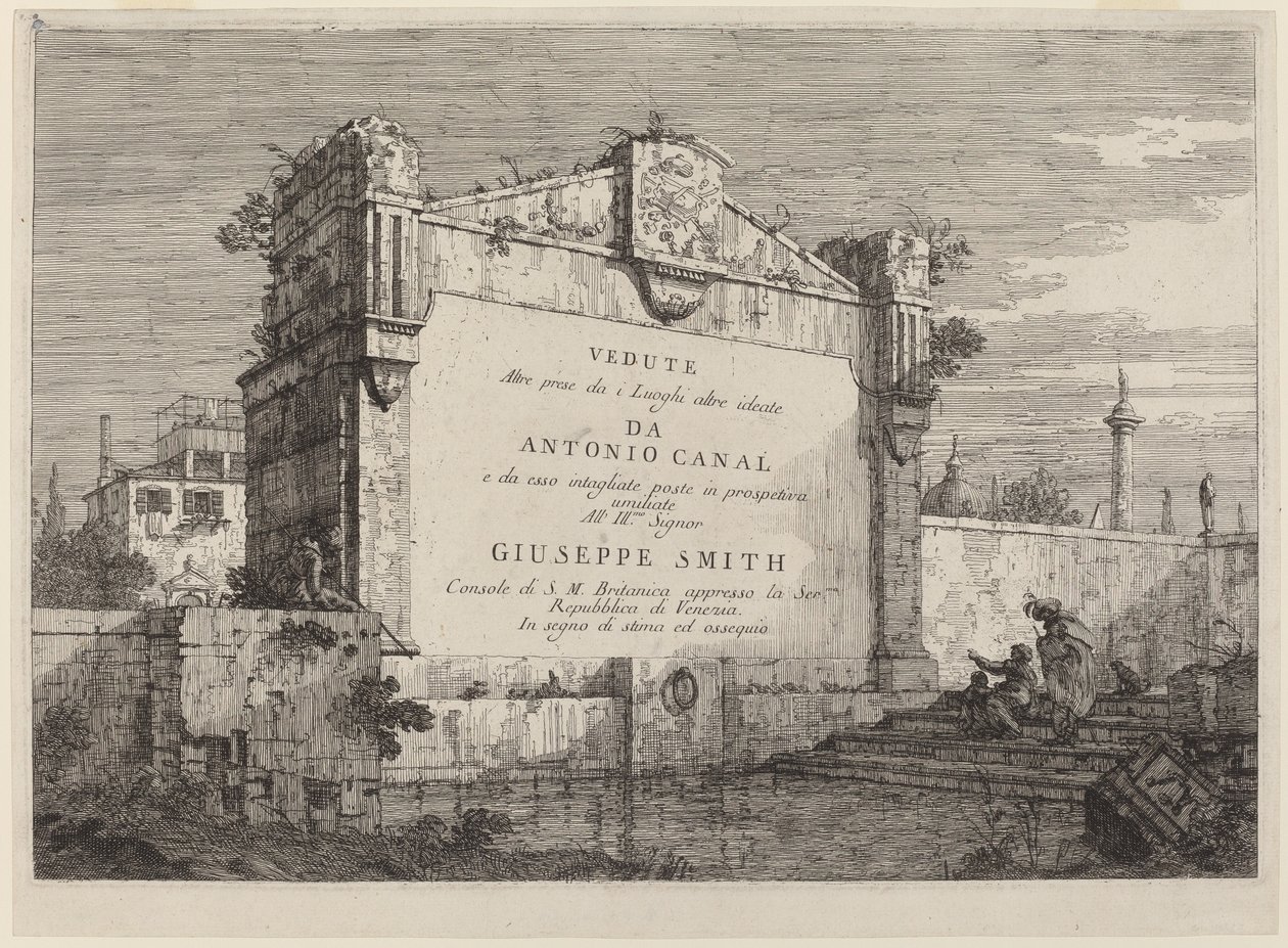 Placa de título, c. 1735-1746 de Canaletto