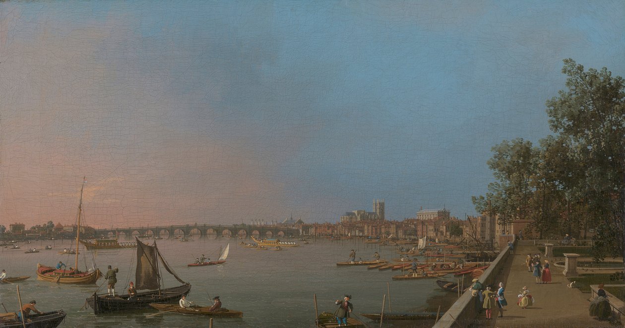 Westminster desde cerca de la terraza de Somerset House de Canaletto