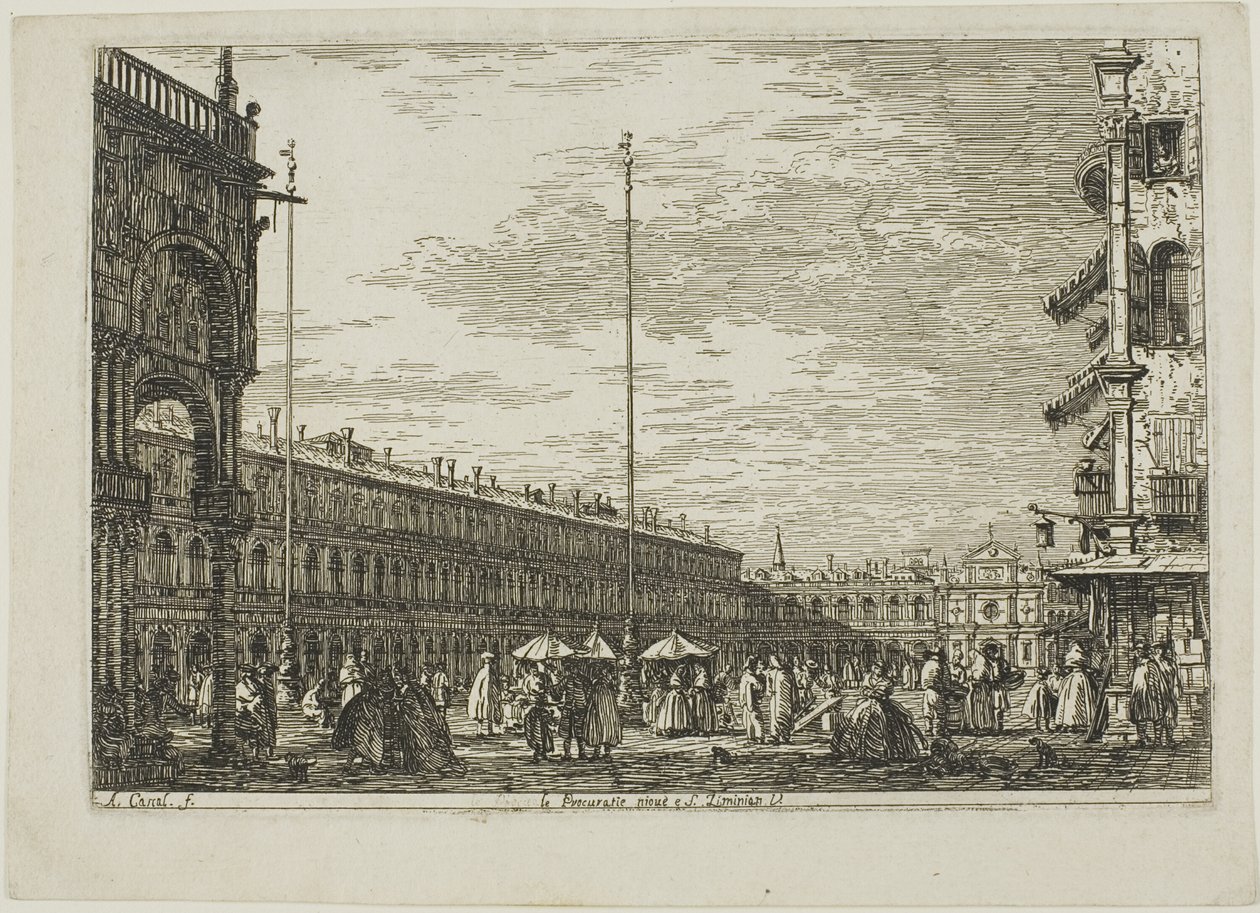 le Procuratie niove e S. Ziminian V., de Vedute de Canaletto