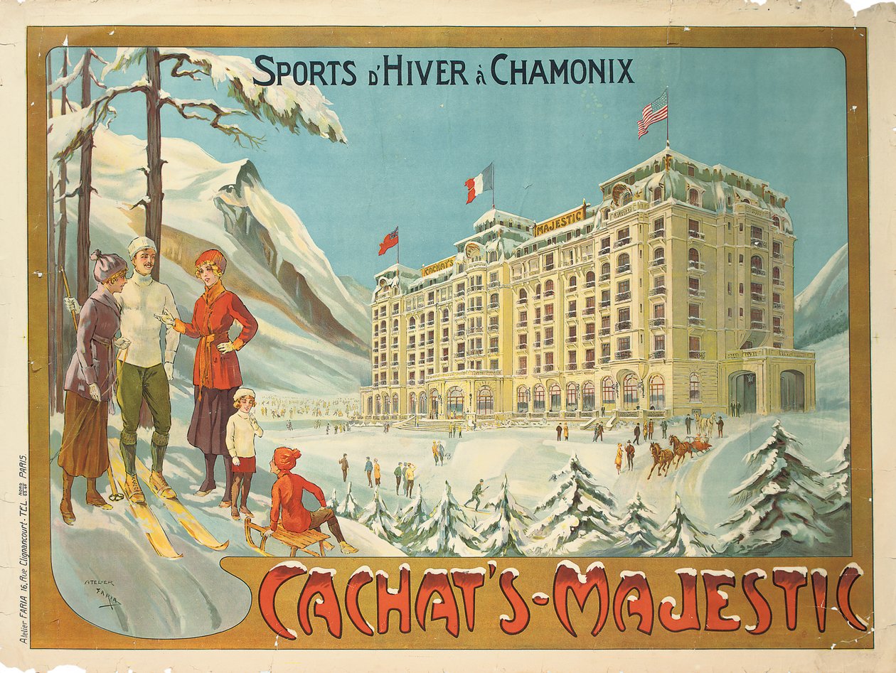 Cartel publicitario del hotel "Cachat