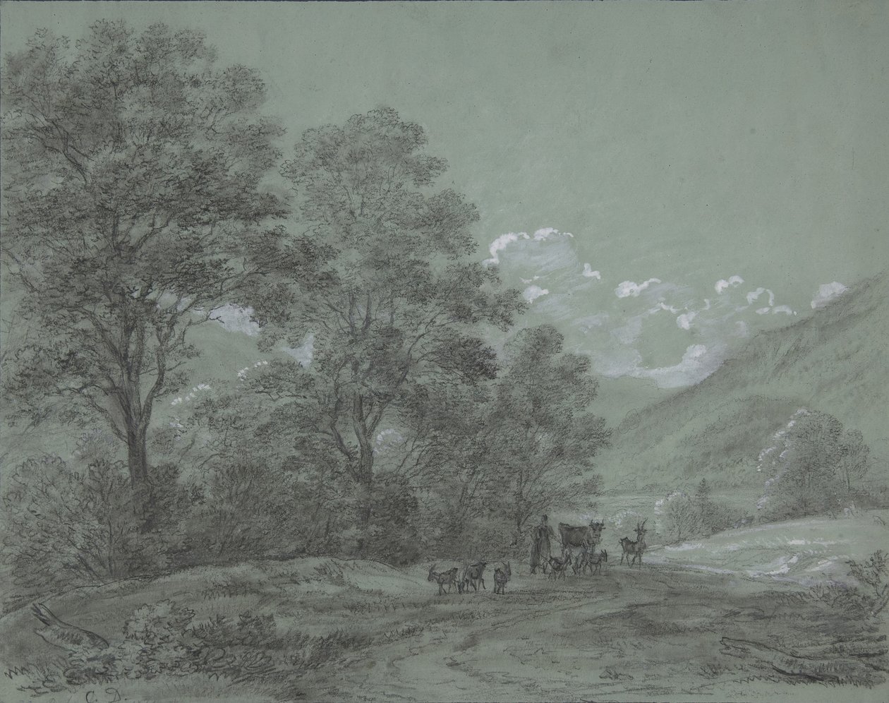 Paisaje cerca de Ruhpolding, finales del siglo XVIII-mediados del siglo XIX de Cantius Dillis