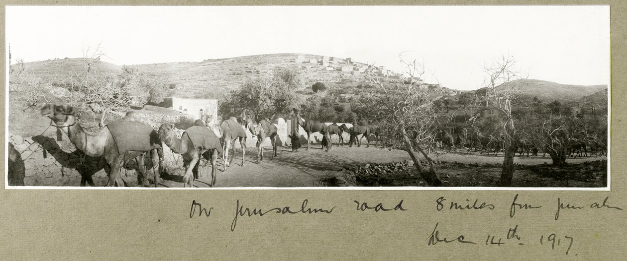 En el camino a Jerusalén, a 8 millas de Jerusalén, 14 de diciembre de 1917 de Capt. Arthur Rhodes