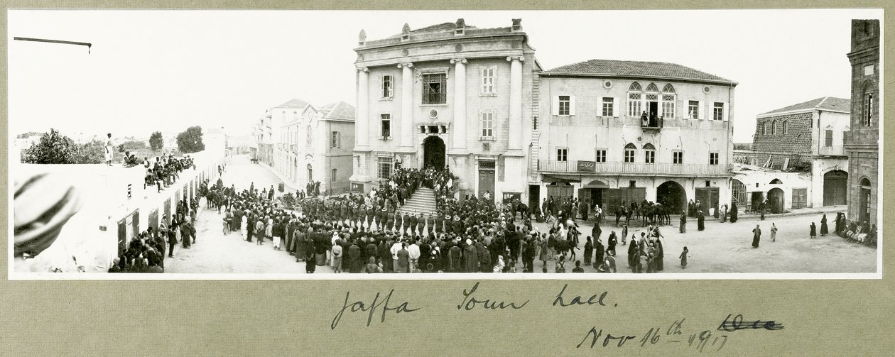 Ayuntamiento de Jaffa, 16 de noviembre de 1917 de Capt. Arthur Rhodes