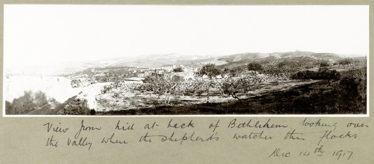 Vista desde la colina detrás de Belén, 14 de diciembre de 1917 de Capt. Arthur Rhodes