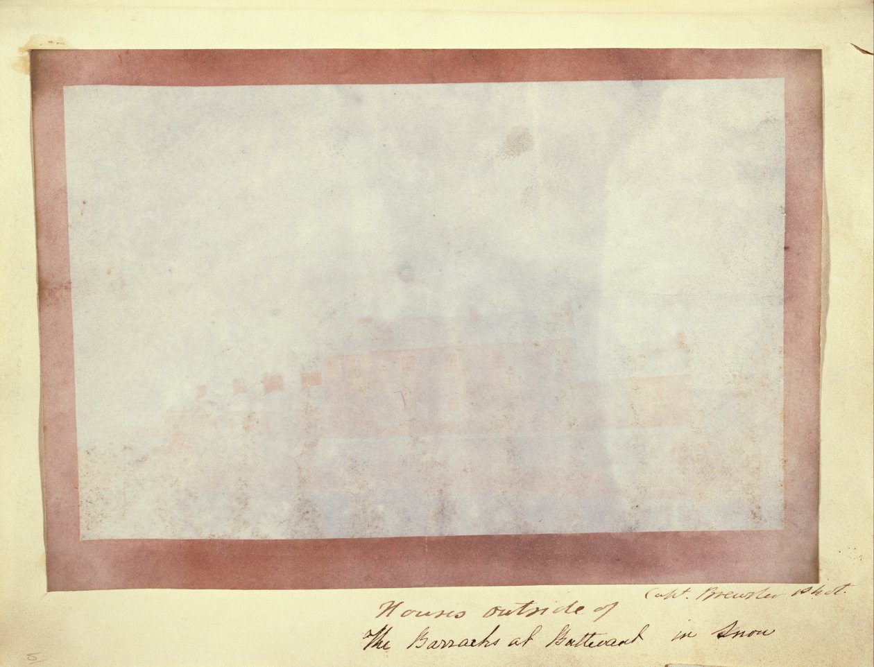 Casas fuera de los cuarteles en Buttevant bajo la nieve de Capt. Henry Craigie Brewster