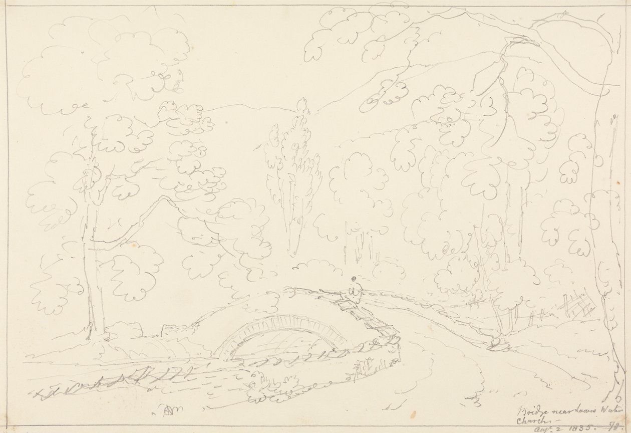 Puente cerca de la iglesia de Loweswater, 2 de agosto de 1835 de Capt. Thomas Hastings