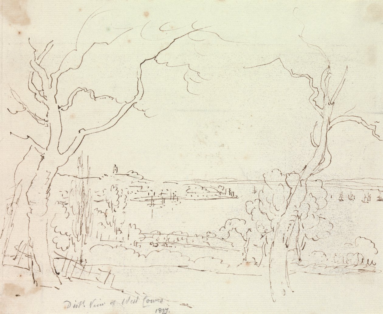 Vista lejana de West Cowes, Isla de Wight de Capt. Thomas Hastings