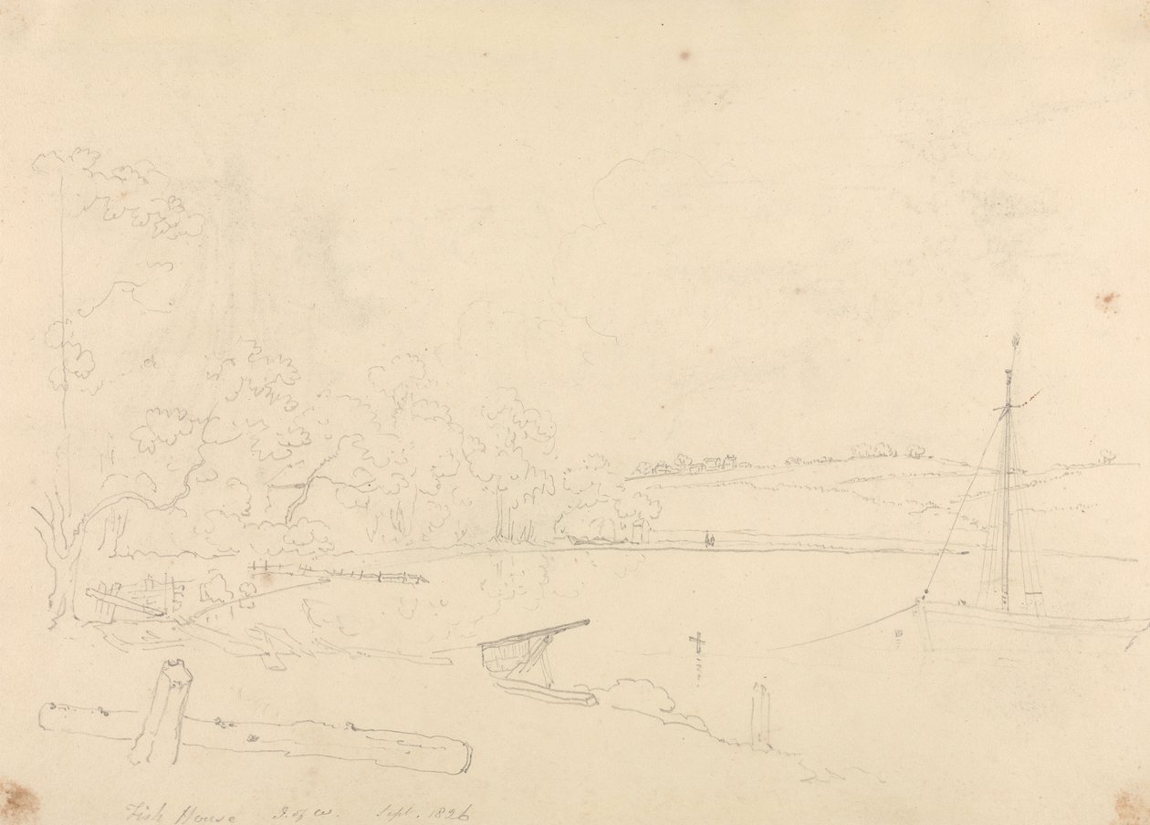Fish House, Isla de Wight, septiembre de 1826 de Capt. Thomas Hastings