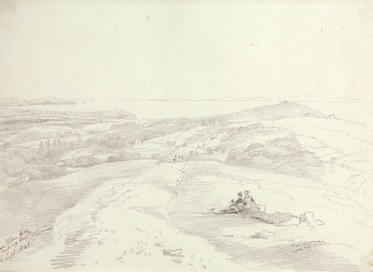 Desde Elton Hills mirando hacia Clevedon, 6 de septiembre de 1845 de Capt. Thomas Hastings
