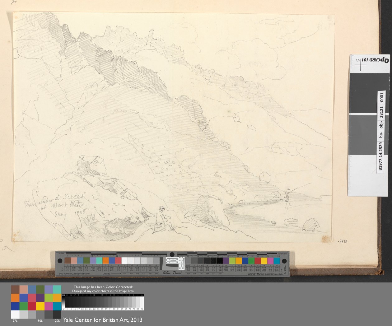 De debajo de las rejillas de Wast Water, mayo de 1836 de Capt. Thomas Hastings