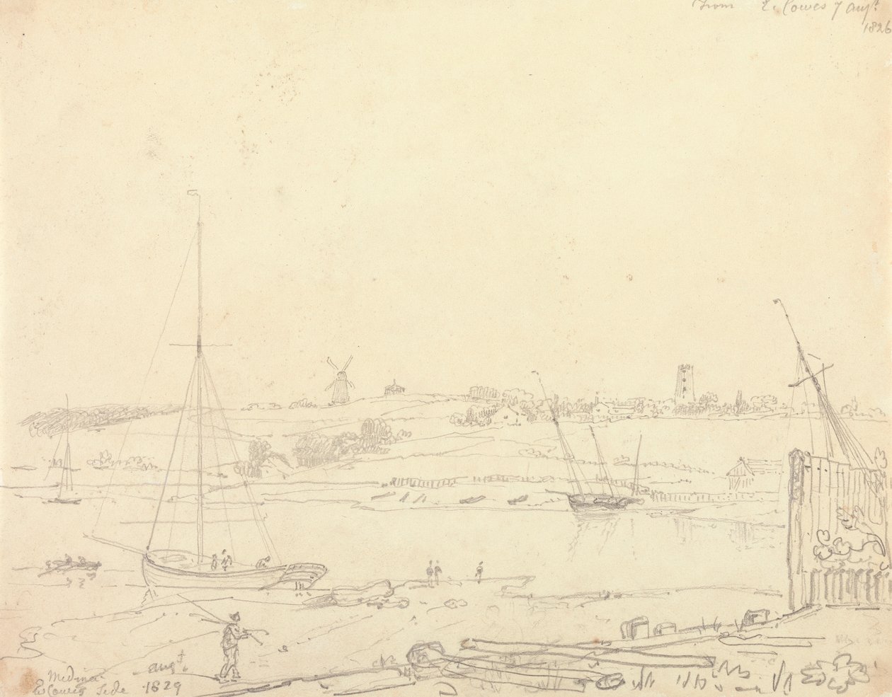Medina, East Cowes Side, 7 de agosto de 1826 de Capt. Thomas Hastings