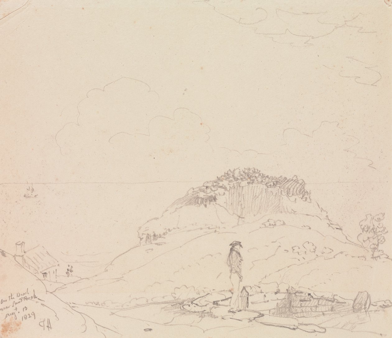 En la playa cerca de Sandrock, 13 de agosto de 1829 de Capt. Thomas Hastings