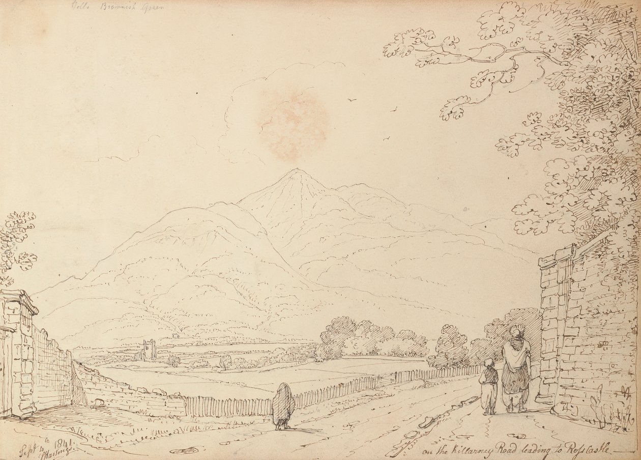 En la carretera de Killarney que lleva al castillo de Ross, 4 de septiembre de 1841 de Capt. Thomas Hastings
