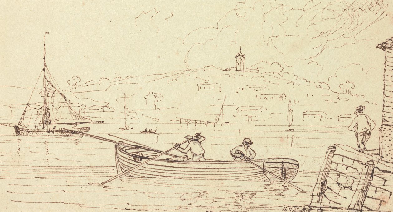 Sketch of Boatmen, West Cowes, 16 de febrero de 1826 de Capt. Thomas Hastings