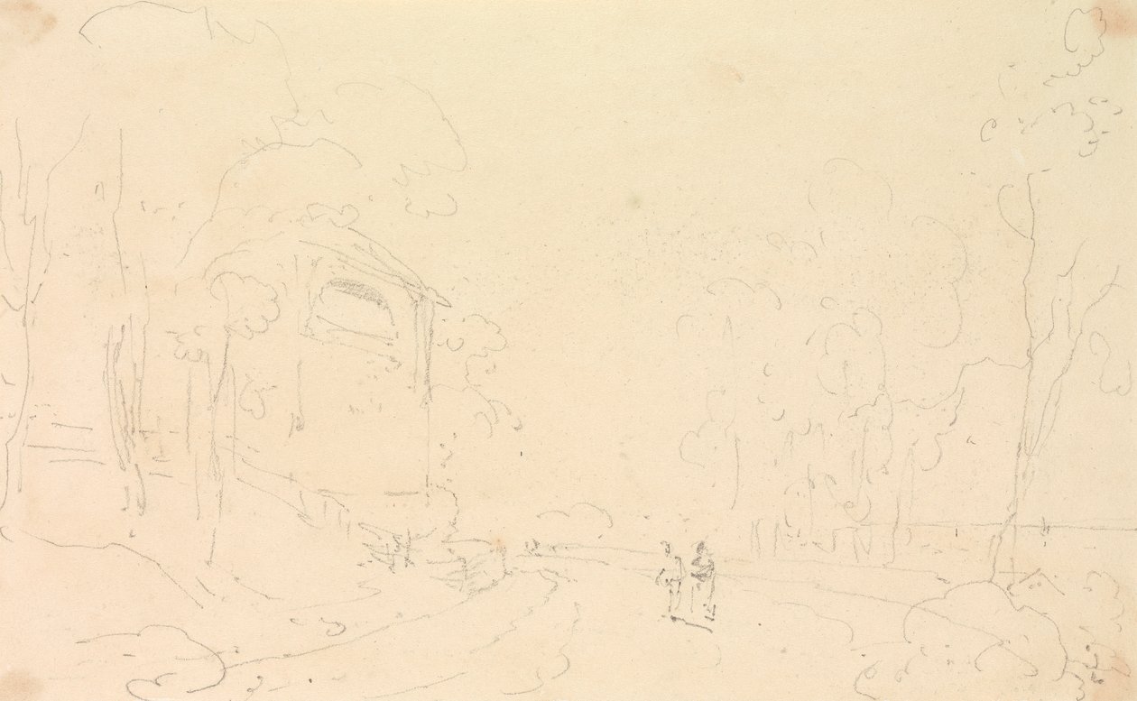 Boceto de la casa de verano del Sr. Ward, Isla de Wight de Capt. Thomas Hastings