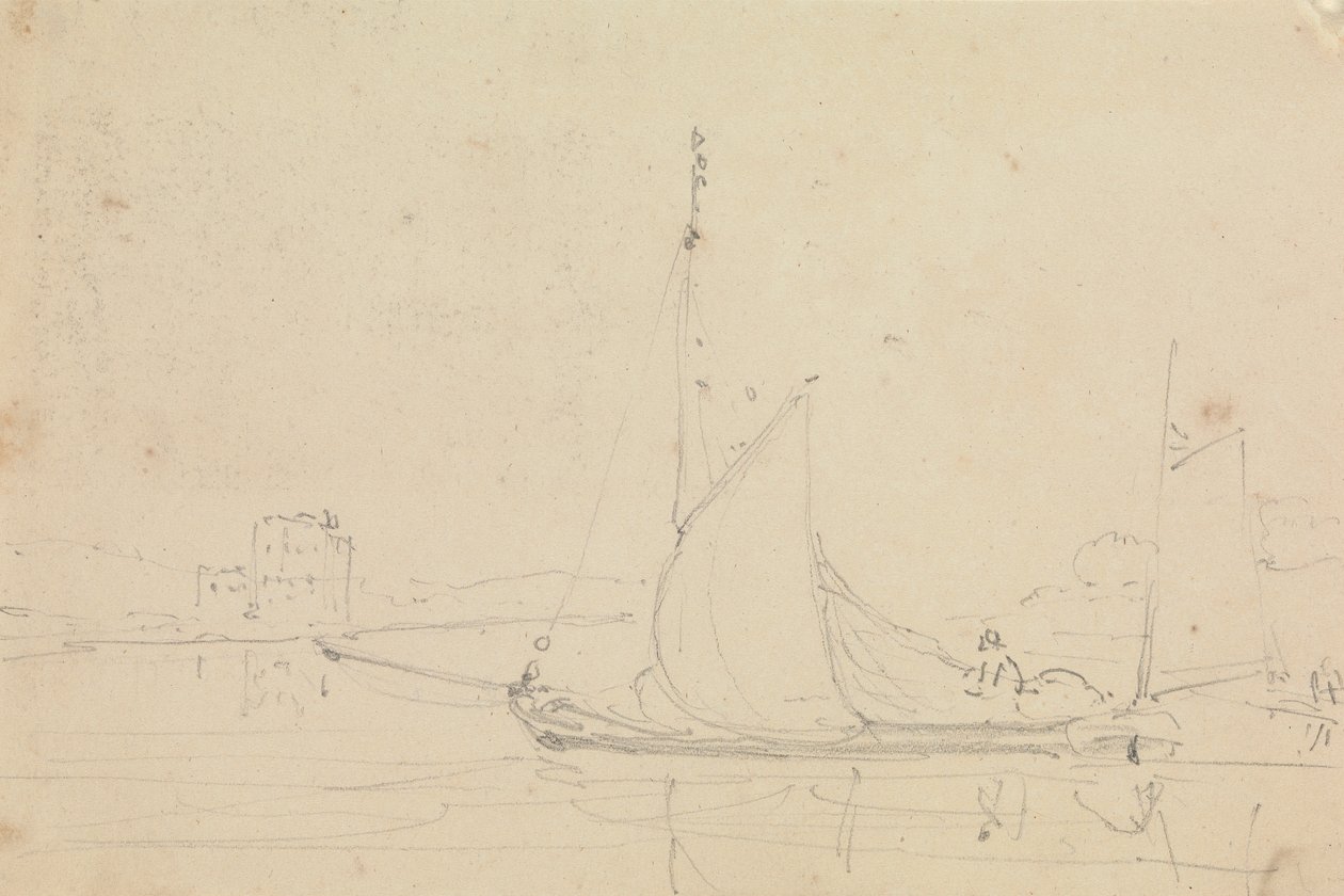 Boceto de un velero de Capt. Thomas Hastings