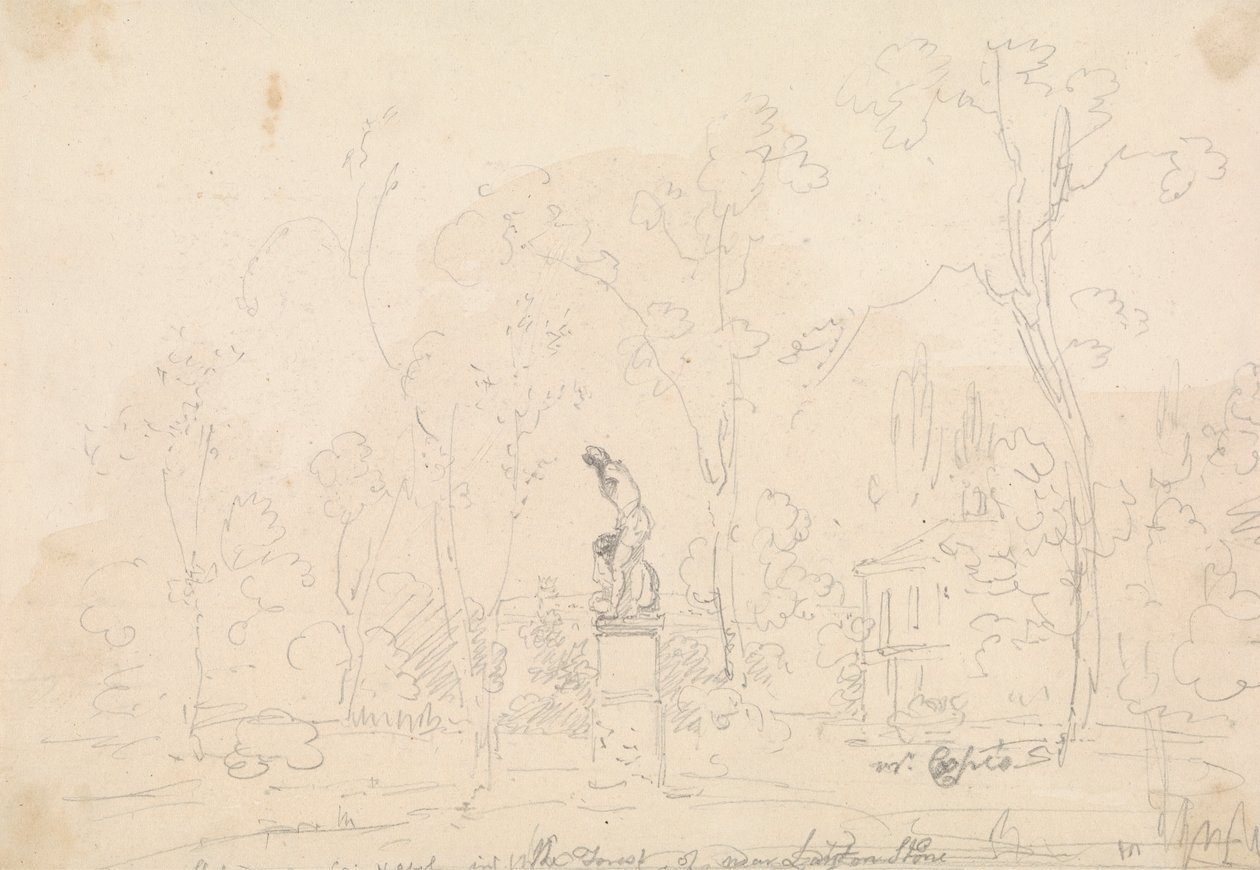 Estatua de Caín y Abel en el bosque cerca de Leytonstone de Capt. Thomas Hastings
