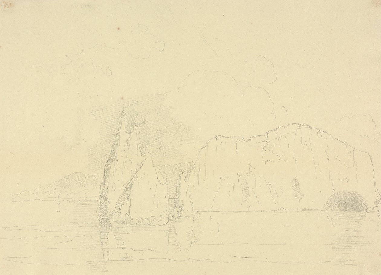 Las agujas y los acantilados de Freshwater, Isla de Wight de Capt. Thomas Hastings