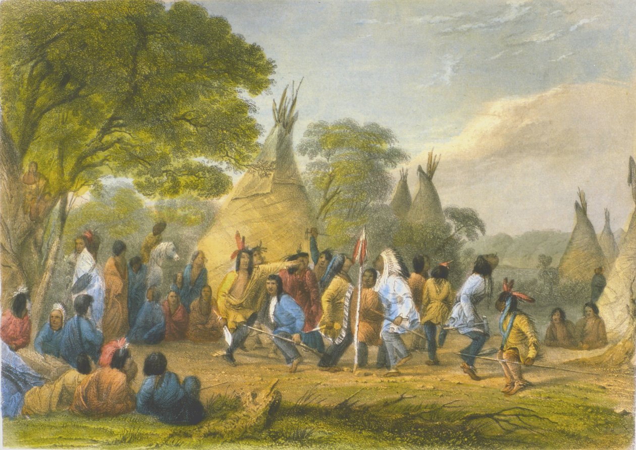 Danza del perro de los Dakotas, 1853 de Captain Seth Eastman