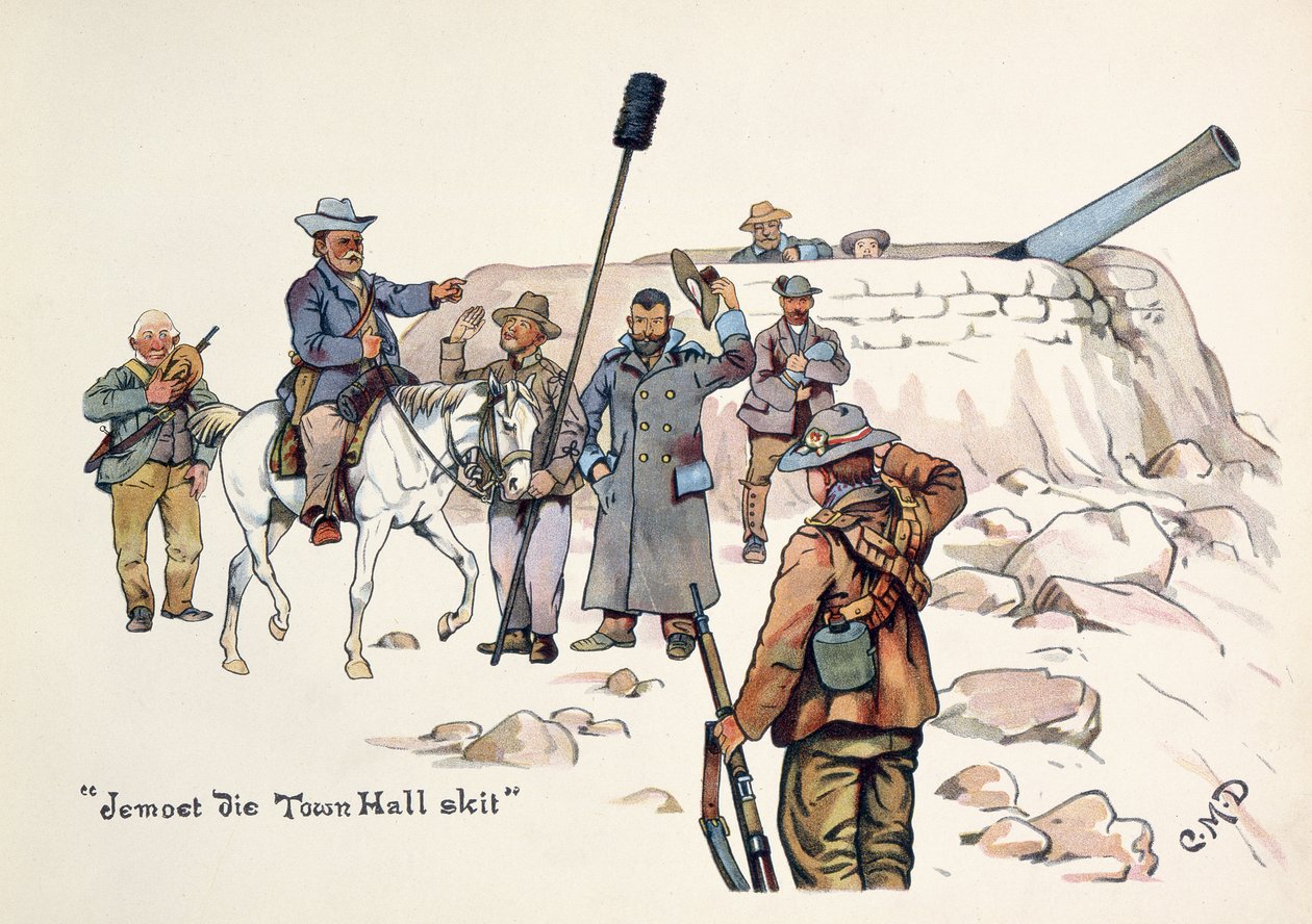 Jemoet die Town Hall skit, de The Leaguer of Ladysmith, 1900 de Captain Clive Dixon