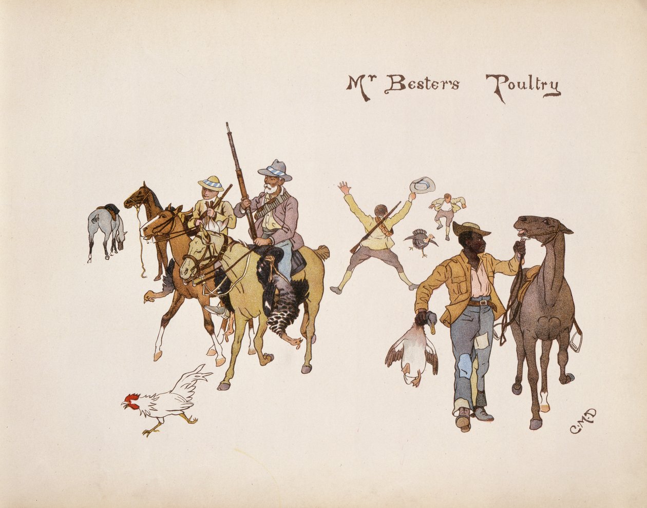Las aves de corral del Sr. Bester, de The Leaguer of Ladysmith, 1900 de Captain Clive Dixon
